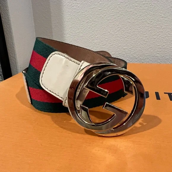 Gucci Web belt with G buckle - Picture 2 of 8